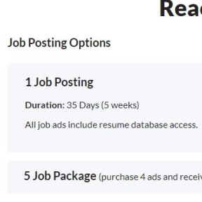 Select a posting plan.