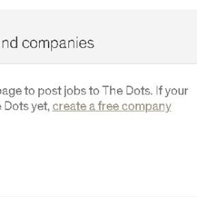 Select "create a free company page."