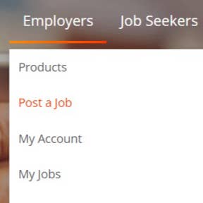 Select "Employers" on the home page.