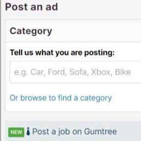 Select "Post an ad"