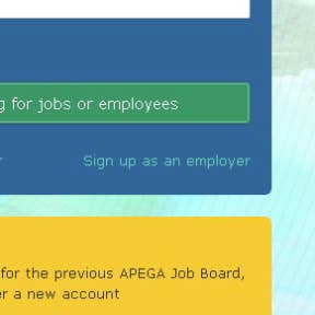 Select "Sign up as an employer."