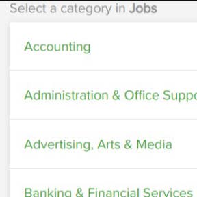 Select the "Jobs" category.