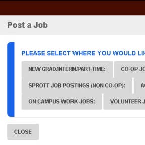 Select the type of job you will be posting.