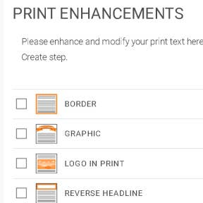 Select your enhancements.