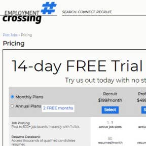 Select your posting plan.