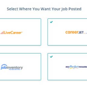 Select your preferred job boards.