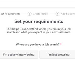 Set your requirements.