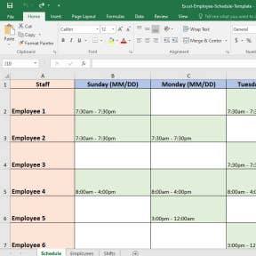 Employee Schedule Template