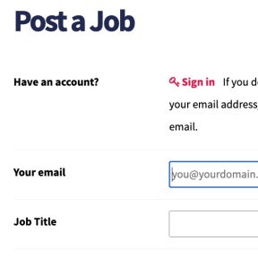 Create your job post.