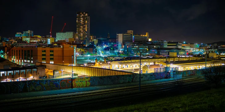 A view of the city of Sheffield in the UK.