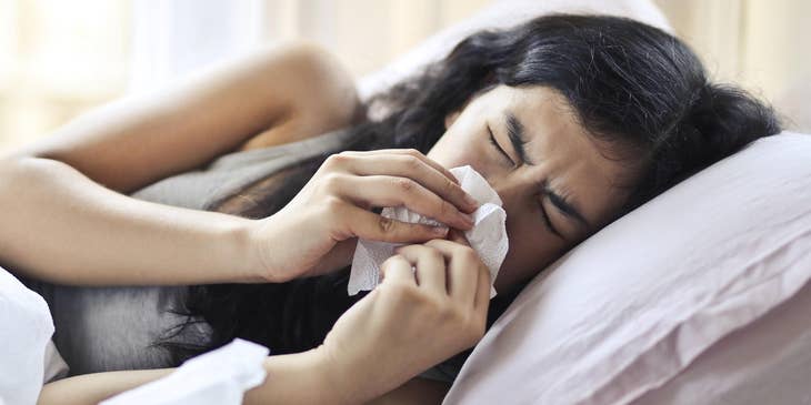 woman on sick leave