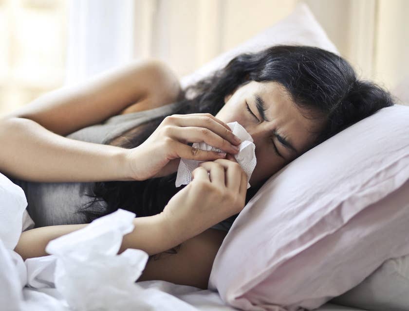 woman on sick leave