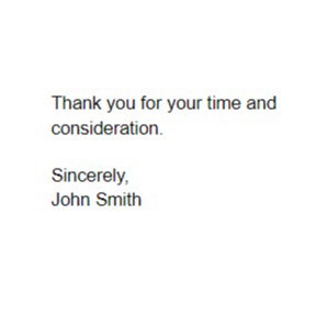 Sign off with an appropriate salutation.