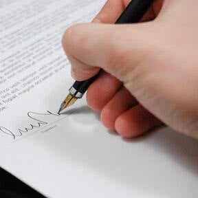Sign off your cover letter.