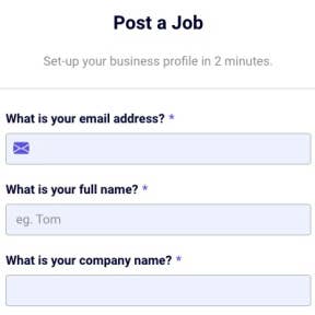 Set up your business profile.