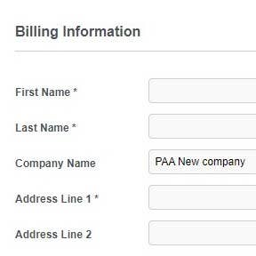 Add your billing information.