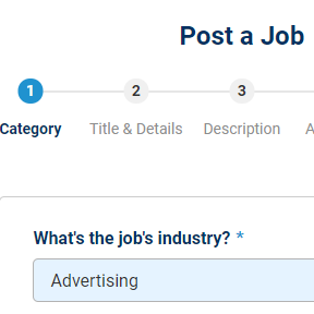 Fill out the job posting form.