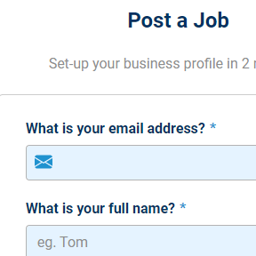 Register as an employer.