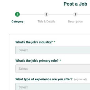 Create your job post.