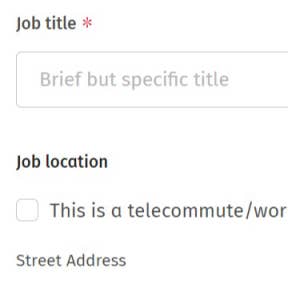 Create your job post.