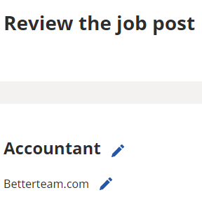 Preview your job ad.