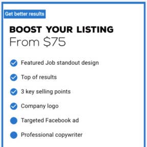 Boost your listing.