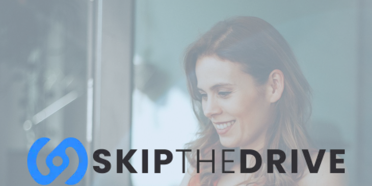 SkipTheDrive logo.