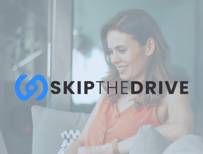 SkipTheDrive logo.
