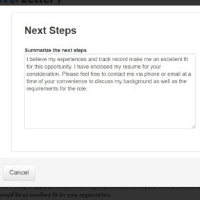 Explain the next steps to be taken.