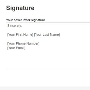 Finish the signature.