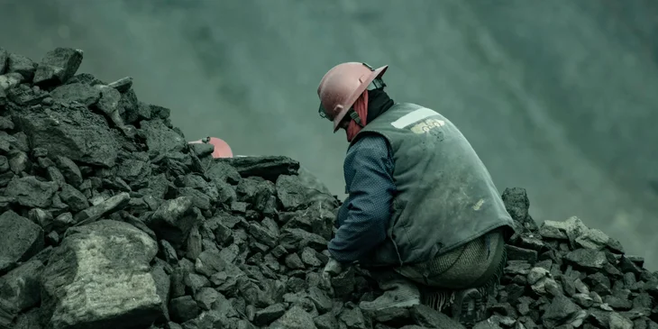 A worker in a quarry.