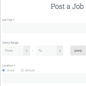 Create your job post.