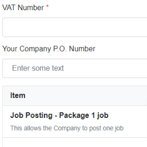 Purchase your job posting package.