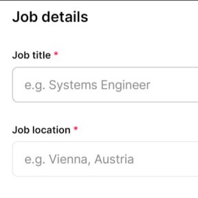 Create your job post.