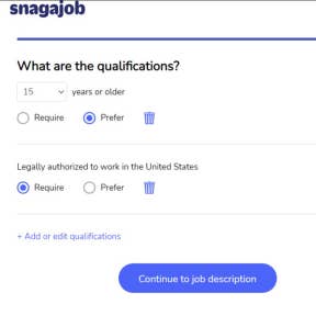 Specify the required qualifications.