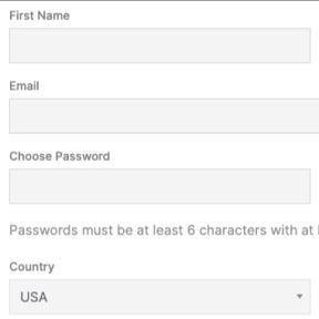 Create your account.