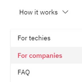 Click on "For companies."
