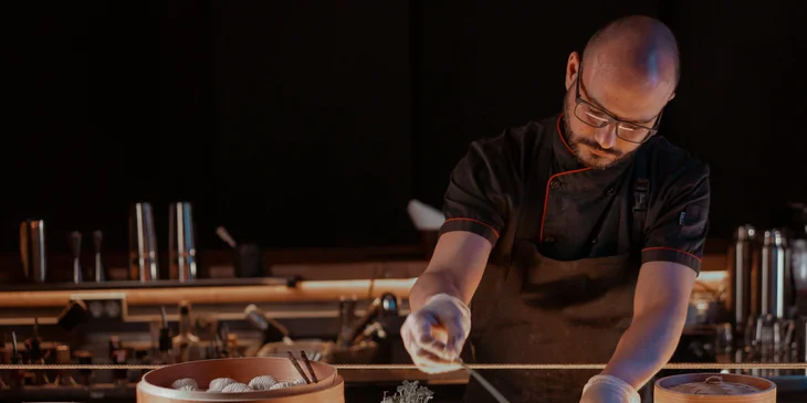 A chef preparing a delicious dish.