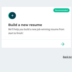 Start from scratch or upload a resume.