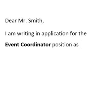 State the reason for your letter.
