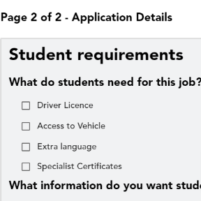 Complete the application information section.