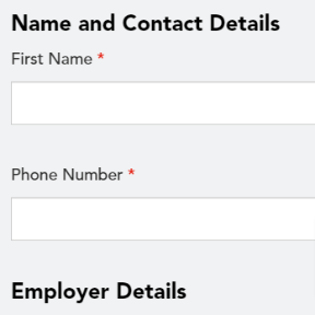 Create an employer account.