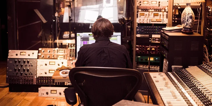 A studio manager working on a new project.