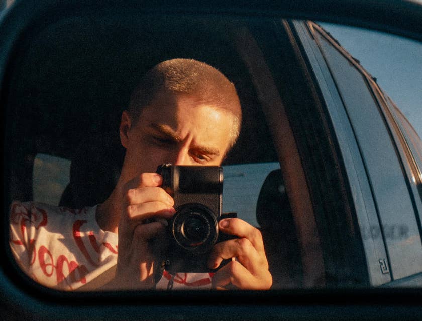 Investigator taking a photo