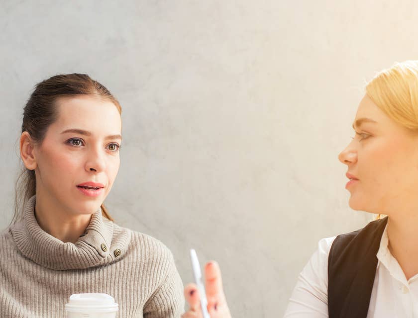 A talent director talking to an actor.
