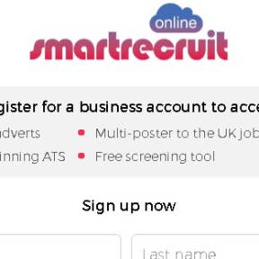 Fill in the Smart Recruit Online registration form.