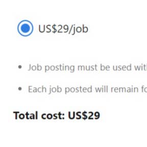 Purchase a job posting plan.