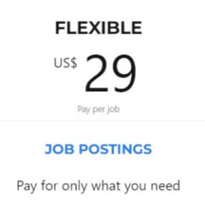 Select a job posting plan.
