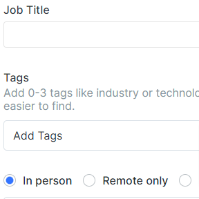 Fill out the online job posting form.