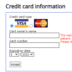 Add your billing information.